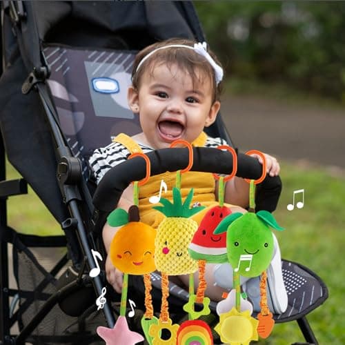 KAKIBLIN Baby Hanging Rattle Toys, 4 Pack Car Seat Stroller Baby Toys — view 3