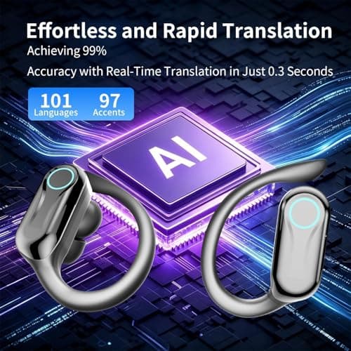 AI Translation Earbuds Real Time - 198 Language Translator Earbuds, Two-Way Language Translator Device, 6-in-1 Translating Device, Translate Ear Buds for Travel Learning with Charging Case — view 4
