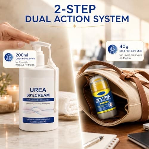 60% Urea Cream and Foot Care Stick Set, 2-Step Kit, 200ml+40g — view 3