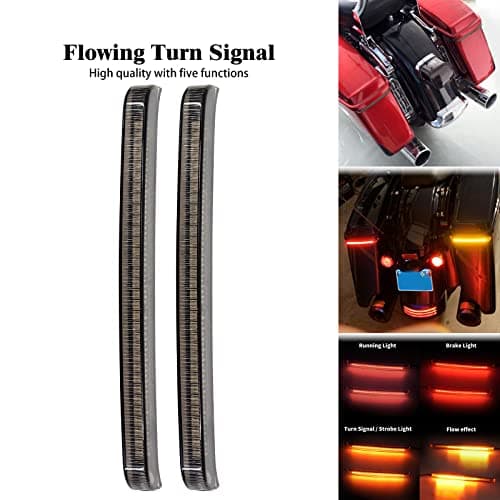HDBUBALUS Motorcycle Saddlebag Tail Light LED Running Brake Sequential Turn Signal Lamp Fit for Harley Touring Street Gilde Road Gilde Road King Electra Glide Ultra Limited 2014-2024 — view 3