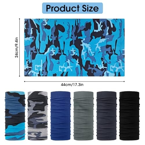 6 pcs Snoods for Men & Women, Motorcycle Neck Warmer Windproof Mens Snood — view 2