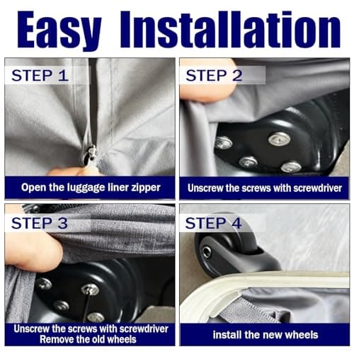 cddcwz 2 Pairs Suitcase Replacement Wheels，Replacement Wheels Spare — view 4