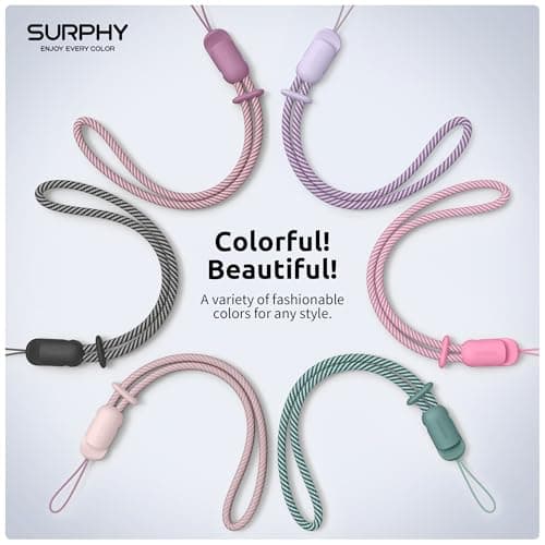SURPHY 3 Pack Phone Wrist Strap with Phone Tether Tab Adjustable Lanyard — view 6