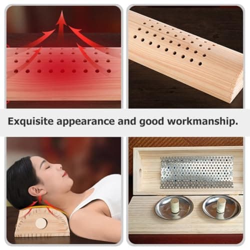Adorainbow Household Cervical Pillow with Wood and Stainless Steel, U-shaped Comfortable Lumbar Pillow that Cradles Neck and Maintains Straight Spine for Home and Sleeping Use — view 5