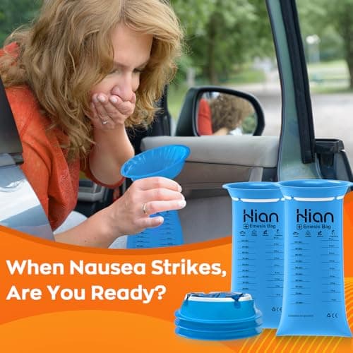 Hion 27-Pack Sick Bags for Car Travel, Leak-Resistant Vomit Bags — view 2