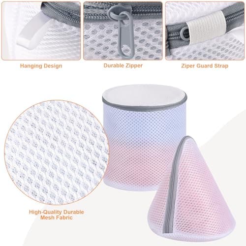 10 Pack Mesh Laundry Bags for Delicates, Mesh Zipped Wash Bags Set, 7 Sizes — view 5