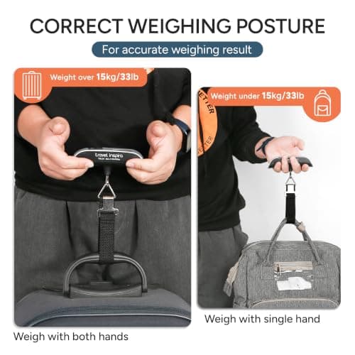 travel inspira Luggage Scale, Portable Suitcase, Weighing Scales (Silver) — view 4
