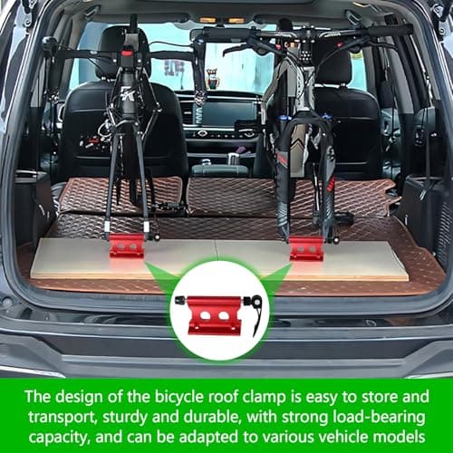 SUPAWAY Pack of 2 Bicycle Fork Mount, Front Fork Fixed Clip, Fork Mounting Bracket, Aluminium Alloy Bicycle Fork Mount with Quick Release Accessories for Transportation Travel Outdoor (Red) — view 3