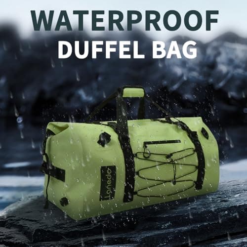 Lanedo 80L Dry Bag Large Waterproof Bag Roll-Top Heavy Duty Fishing Duffel Bag with Durable Straps & Handles for Kayaking Paddle Boarding Boating Rafting Fishing Canoeing Camping (Green) — view 3
