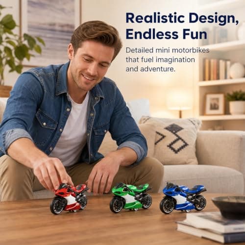 Dfiupdn 3-Pack Mini Motorbike Model Set, Dirt Bikes Model — view 5