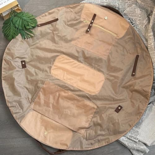 Camping Storage Bag, Outdoor Equipment Bag, Car Trunk Organizer, Foldable Camping Bag, Hiking Gear Storage(Brown) — view 4
