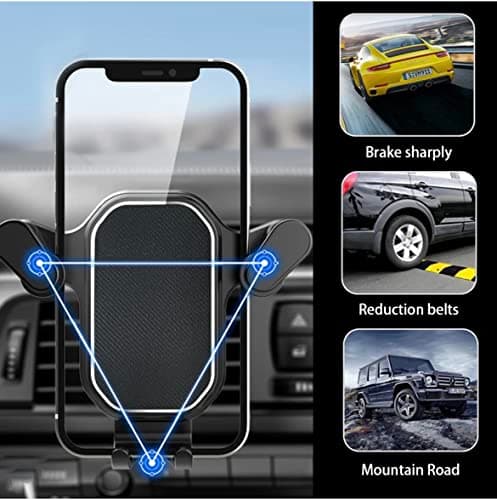 Orco Gravity Car Phone Holder - Upgraded Hook Clip Air Vent Mount with One-Button Quick Release & 360° Rotation - Stable Hands-Free Cradle for iPhone 16/15/14 Pro Max, Samsung S24/S23, 4.0-6.7" Phones — view 3