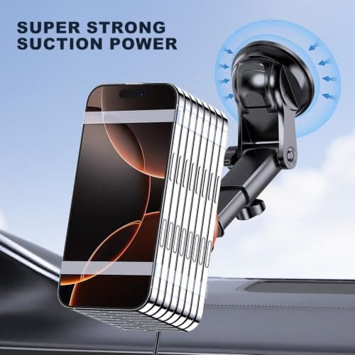 MOKPR for Magsafe Car Mount Charger, 15W Magnetic Wireless Car Charger — view 6