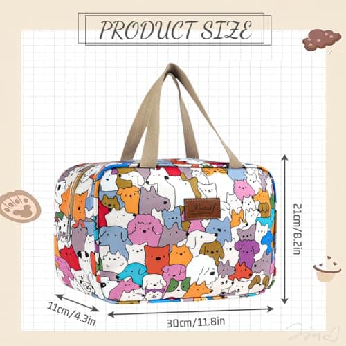 Aucuu Toiletry Bag, Large Full Size Toiletry Bag, Travel Hand-Held Make up Wash Bags, Portable Waterproof Toile-Try Kit, Bathroom Storage Case, Cosmetic Organizer for Travel, Camping for Women Girl — view 2
