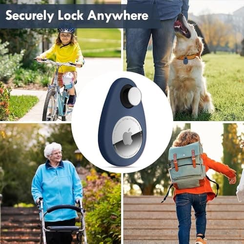 Airtag Holder for Kids Baby Toddler Hidden 2 Pack GPS Tracker Case, Anti-Removal Airtag Silicone Case with Safety Pins (Blue+Blue) — view 5
