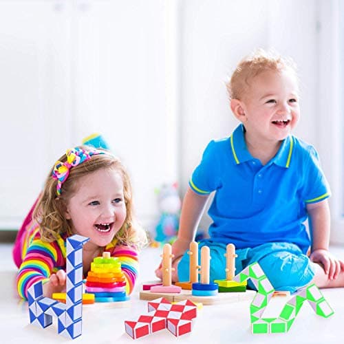 SONEER 12 Pack Party Bag Fillers,Twist Puzzle Toys,24 Blocks,Random Color — view 6