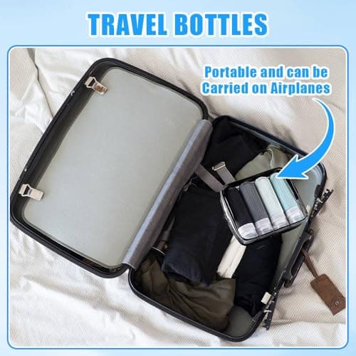 Henyall 4Pcs Travel Bottles for toiletries, 90ml Silicone Containers Set — view 5