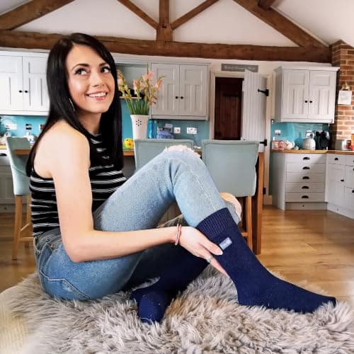 THMO 3 Pack Ladies Thick Winter Socks with Comfort Top — view 5