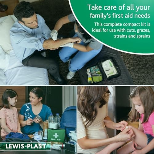 Lewis Plast Premium First Aid Kit 160 Pieces – Complete Emergency & Survival Kit with Eyewash, Cold Packs & Blanket – Large Capacity for Home, Car, Travel & Workplace Safety — view 2
