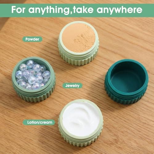 Oruola 4 Pcs Travel Pots,Silicone Travel Pots for Toiletries,Small Silicone Travels Containers,with Lids,for Hand Cream, Body Lotion & Toiletries, Squeeze Bottles for Travels — view 6