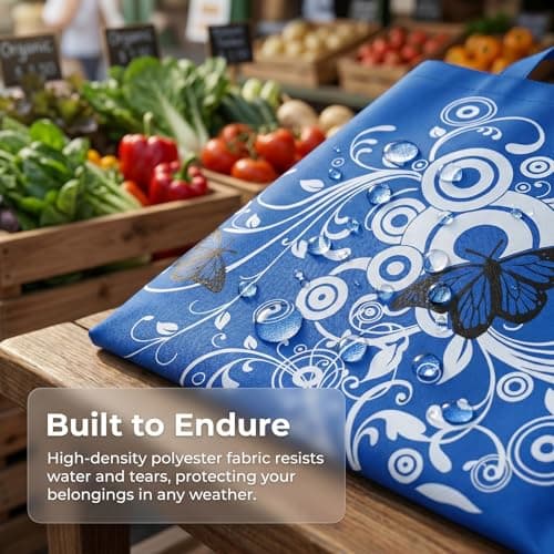 Merzio 3 Pcs Foldable Shopping Bags Reusable Grocery Tote Bags — view 6