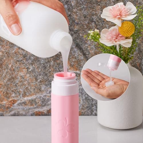INSFIT 23 Pack Travel Bottles for Toiletries, TSA Approved Silicone Travel Size Toiletries with Toiletry Bag, BPA Free Leak Proof Refillable Travel Essentials for Shampoo Conditioner Lotion — view 4