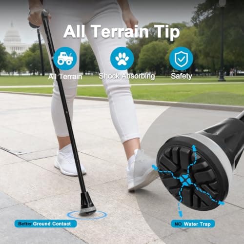 Rehand walking Cane - Foldable, Adjustable, Collapsible Walking Canes for Men & Women, Heavy Duty All Terrain Tip, with Travel Bag | Walking Sticks for Seniors & Adults — view 5