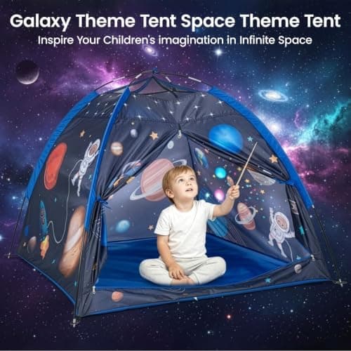 EVERGOODS Kids Play Tent Castle with Glow Stars for Boys & Girls — view 4