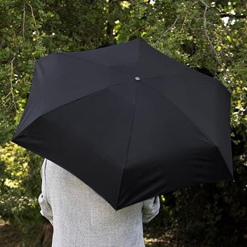 totes® Xtra Strong Mini ECO-BRELLA® Umbrella, Windproof, Black — view 2