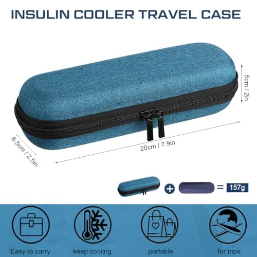 Insulin Cooler Travel Case Diabetic Storage Organizer Medication Cooler Cool Bag Portable Insulin Pen Cases Insulated Bags Diabetic Travel Case with Reusable Gel Ice Pack — view 5