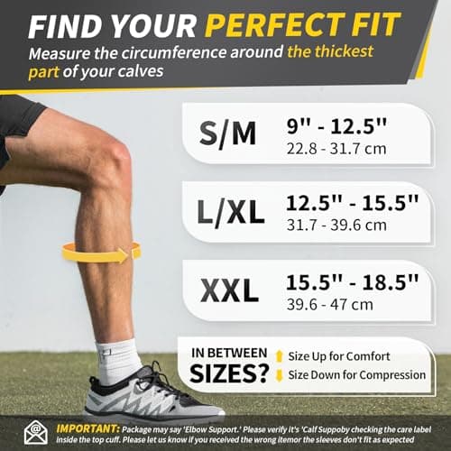 CAMBIVO Calf Compression Sleeves for Men and Women, 1 Pair — view 2