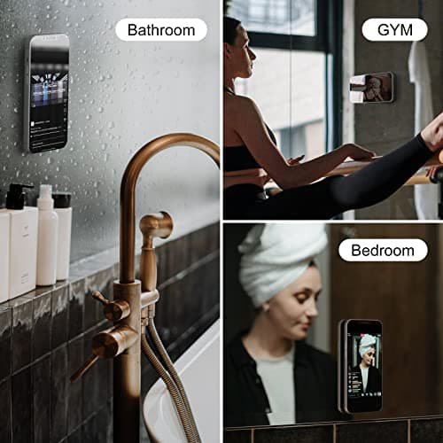 Nillkin Magsafe Wall Mount Magnetic Shower Phone Holder, 2 Pack Magnetic Sticker Cell phone Stand for iPhone 16 15 14 13 12 Pro Max/Pro, Magsafe Phone Mount for Car, Kitchen, Mirror, Bathroom, Black — view 4