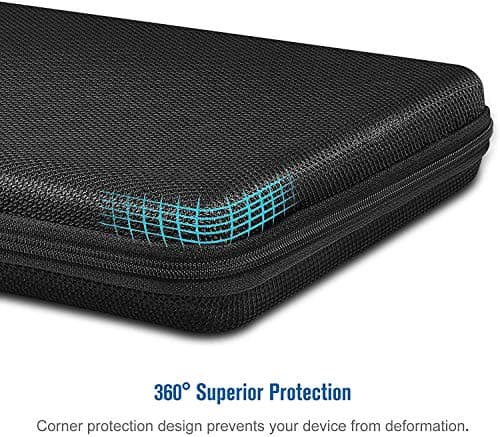 FINPAC Hard Portfolio Sleeve Case for 11-inch iPad Air (M2) 2024, Pro (M4), Pro 11, 10.9" Air 5/4, iPad 10th Gen, 10.2" 9th/8th/7th, Tablet Carrying Bag with Accessory Pocket, Black — view 6
