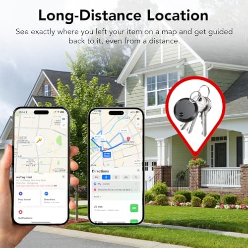 Tracker Tags Bluetooth Item Finder-4Pack，Compatible with Apple Find My APP (iOS Only) Replaceable Battery, IP67 Waterproof, Suitable for Luggage, Bags, Wallets, Backpacks, Keys Tracking Tag, Black — view 5