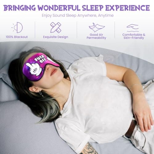 NganSuRong Novelty Funny Sleep Eye Mask Light Blocking Sleep Mask, Soft and Comfortable Night Eye Mask for Men Women, Eye Cover Aid Rest Blindfold, Eye Blinder for Travel/Sleeping/Shift Work — view 6