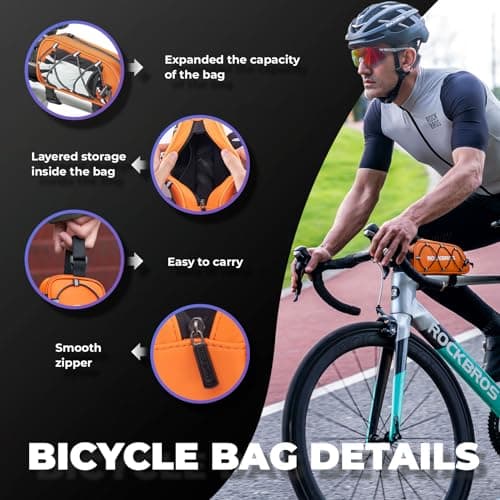 ROCKBROS Bike Frame Bag Bicycle Pouch Top Tube Bag — view 4