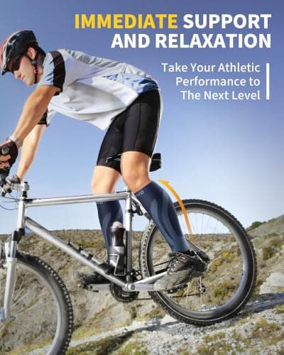 CAMBIVO Calf Compression Sleeves for Men & Women, 2 Pairs — view 4