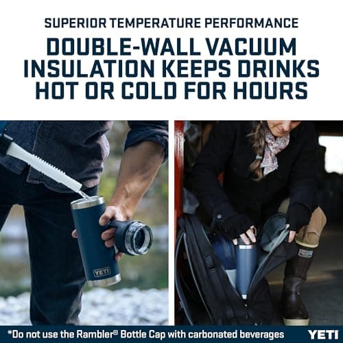 YETI Rambler 18 oz (532 ml) Water Bottle with Chug Cap, Charcoal — view 4