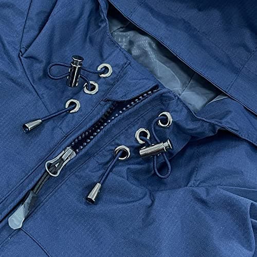 Blu Apparel Mens Waterproof Rain Jacket Premium Branded Walking Hiking Everyday wear Jacket Windproof (UK, Alpha, M, Regular, Regular, Navy) — view 6