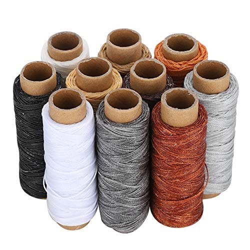 Horett Waxed Sewing Thread 150D 10-Color 10pc Leather Craft Kit — view 4