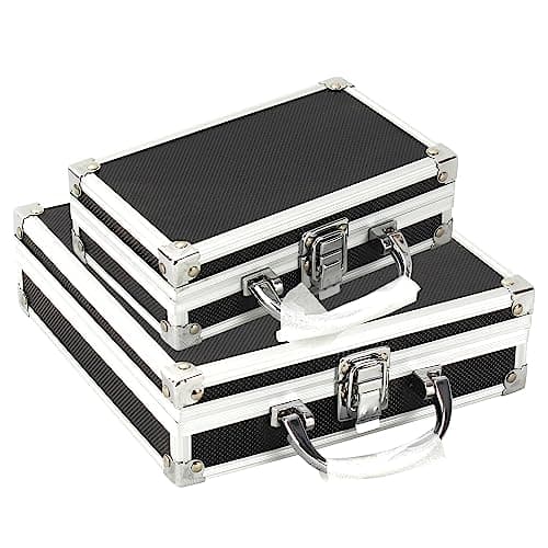 Aluminium Frame Tool Case with Padded Foam Travel Case(M 21.5x21.5x6.5cm) — view 4