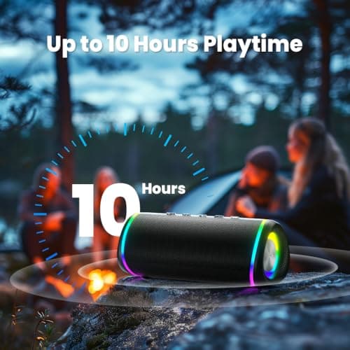 RIENOK 30W Bluetooth Speaker Wireless Portable Waterproof Speaker with 10-Hour Playtime Bluetooth 5.3 TF Card Up to 128G Speakers for Home Garden Party Camping Travel — view 4