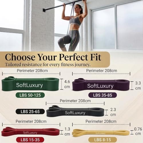 Resistance Bands Set, 5 Resistance Levels Exercise Bands for Men & Women, Pilates Bands for Fitness, Yoga, Strength Training & Home Gym with Door Anchor, Handles & Carry Bag — view 2