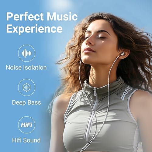 Yatloml Wired in-Ear Headphones with Pure Bass Sound, 3.5mm Earbuds — view 5