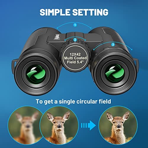 Kylietech 12x42 Binoculars with Tripod, Phone Adapter for Photography — view 6