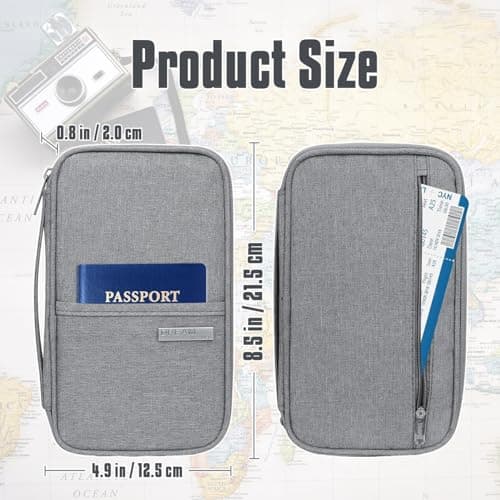 Passport Holder Travel Wallet, RFID Family Travel Document Organiser — view 5