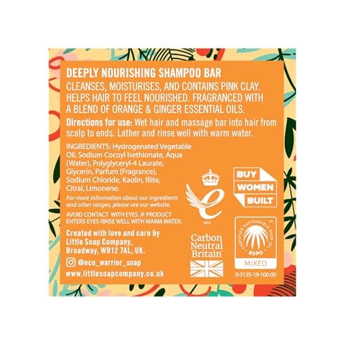 Eco Warrior Deeply Nourishing Mini Shampoo Bar, Vegan Travel Size, 50g — view 3