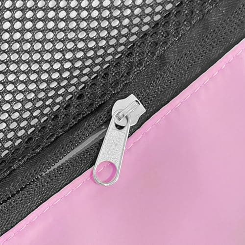 GZSYWZ Swimming Bag Mesh Drawstring Rucksack Pink Sports Bag Waterproof with Wet and Dry Compartments Adjustable Straps Swimming Fitness Workout Essentials for Men and Women — view 5