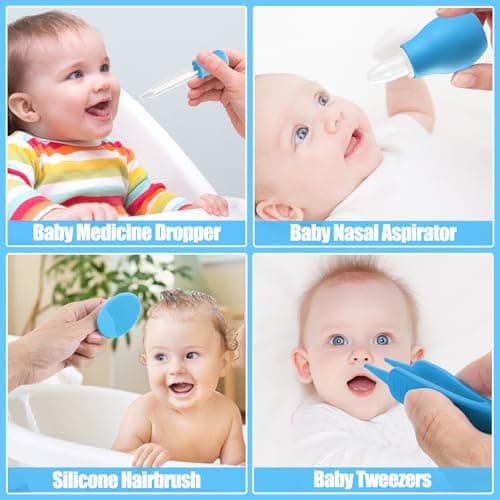 POPYJAN Baby Healthcare and Grooming Kit for Newborn Kids, 36PCS Upgraded Safety Care Kit, Nursery Health Set, Products Blue-18pcs — view 5