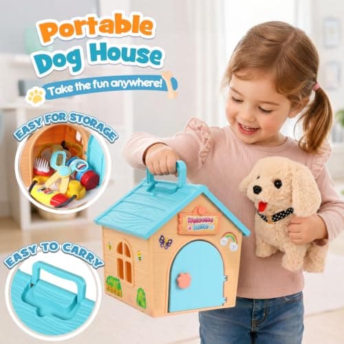 vamei Electronic Dog Toy with Dog House & Vet Toys for Kids Aged 3 4 5 6 7 — view 3